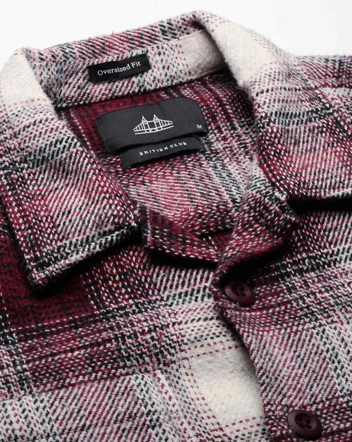 Men Checked Oversized Fit Shacket