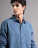 Men Dobby Smart Slim Fit Casual Shirt