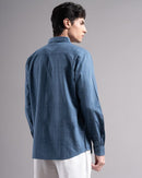 Men Dobby Smart Slim Fit Casual Shirt
