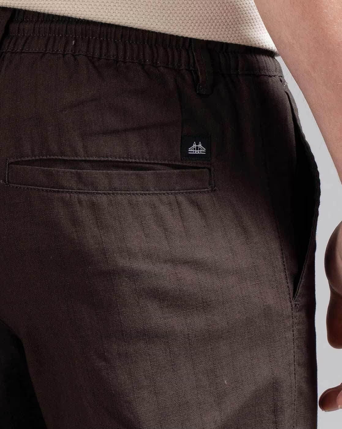 Men Ankle  Fit Smart Slim Fit Low-Rise Regular Trousers