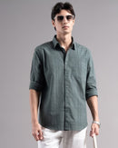 Men Dobby Smart Slim Fit Casual Shirt