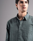 Men Dobby Smart Slim Fit Casual Shirt