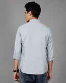 Men Smart Slim Fit Solid Button-Down Collar Cotton Casual Shirt