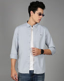 Men Smart Slim Fit Solid Button-Down Collar Cotton Casual Shirt