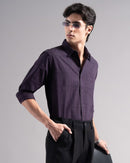 Men Self-Weaved Slim Fit Shirt