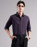 Men Self-Weaved Slim Fit Shirt