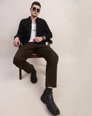 Men Comfort Straight Fit Low-Rise Trousers