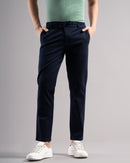 Men Smart Slim Fit Low-Rise Trousers