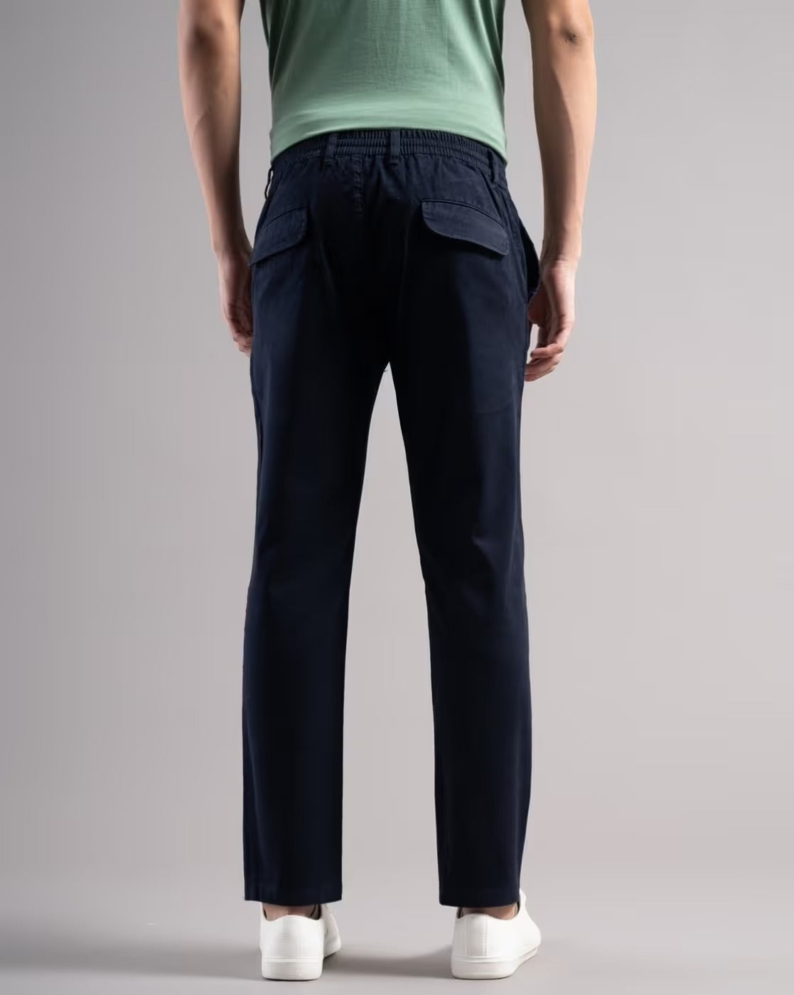 Men Smart Slim Fit Low-Rise Trousers