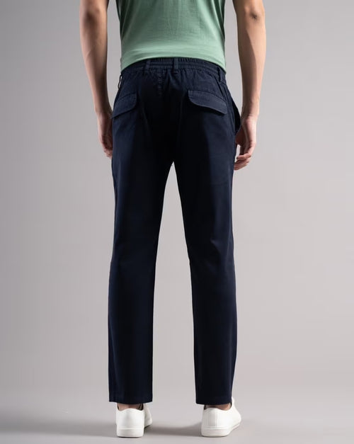 Men Smart Slim Fit Low-Rise Trousers