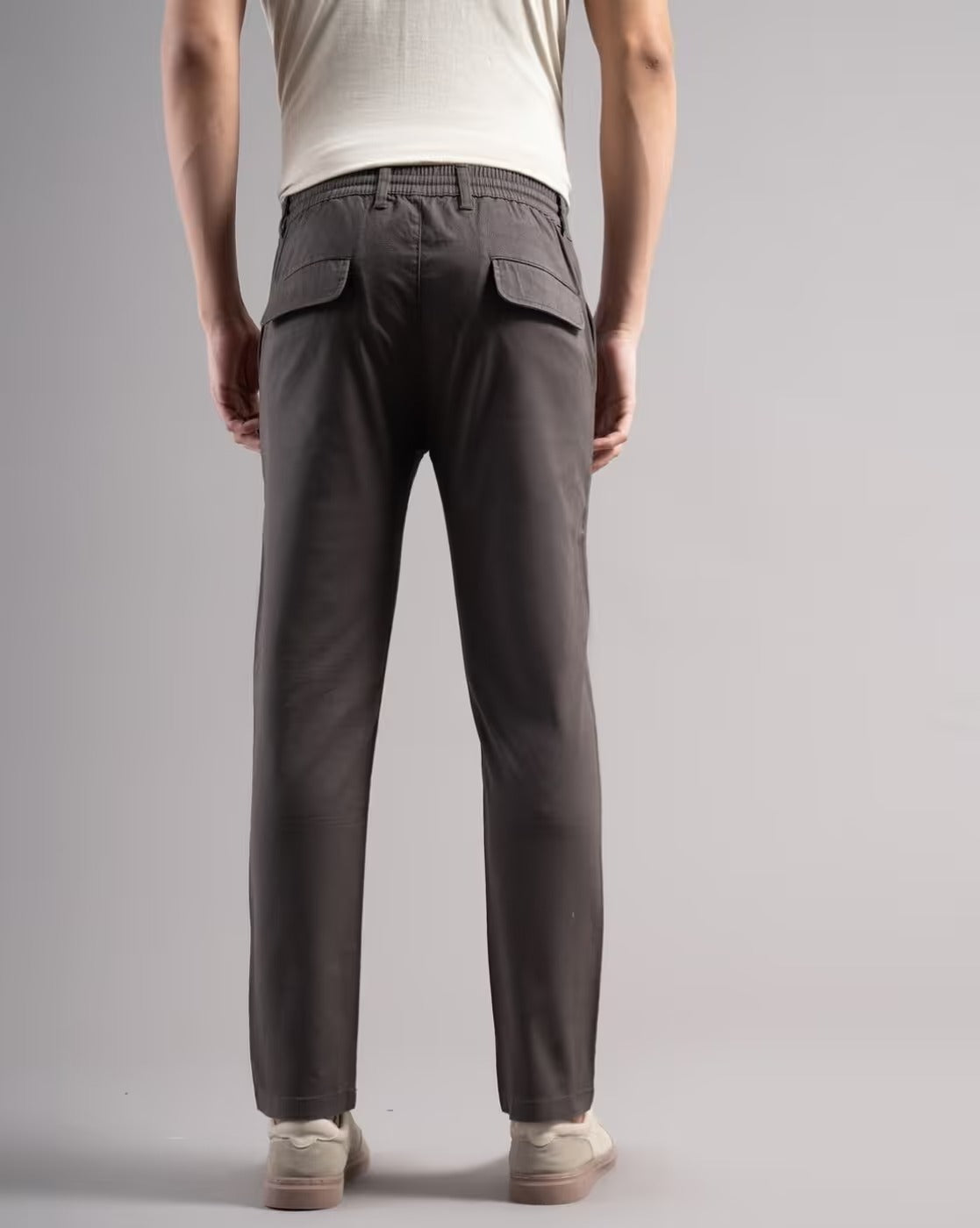 Men Smart Slim Fit Low-Rise Trousers