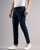 Men Smart Slim Fit Low-Rise Chinos Trousers