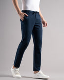 Men Smart Slim Fit Low-Rise Chinos Trousers