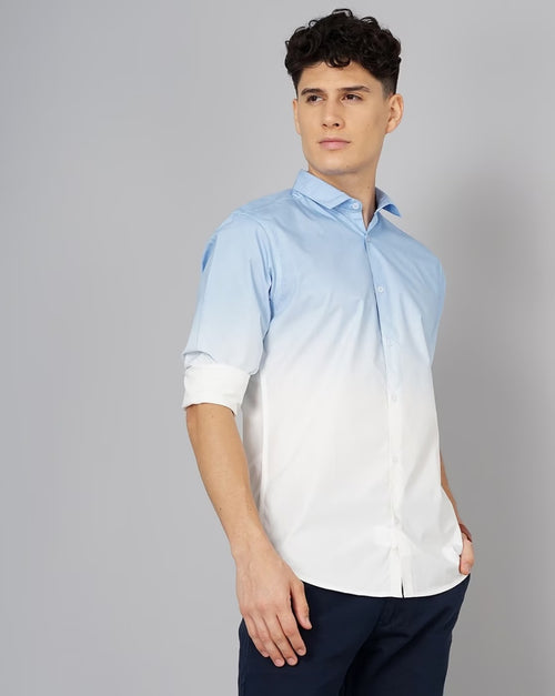 Men Ombre-Dyed Slim Fit Shirt