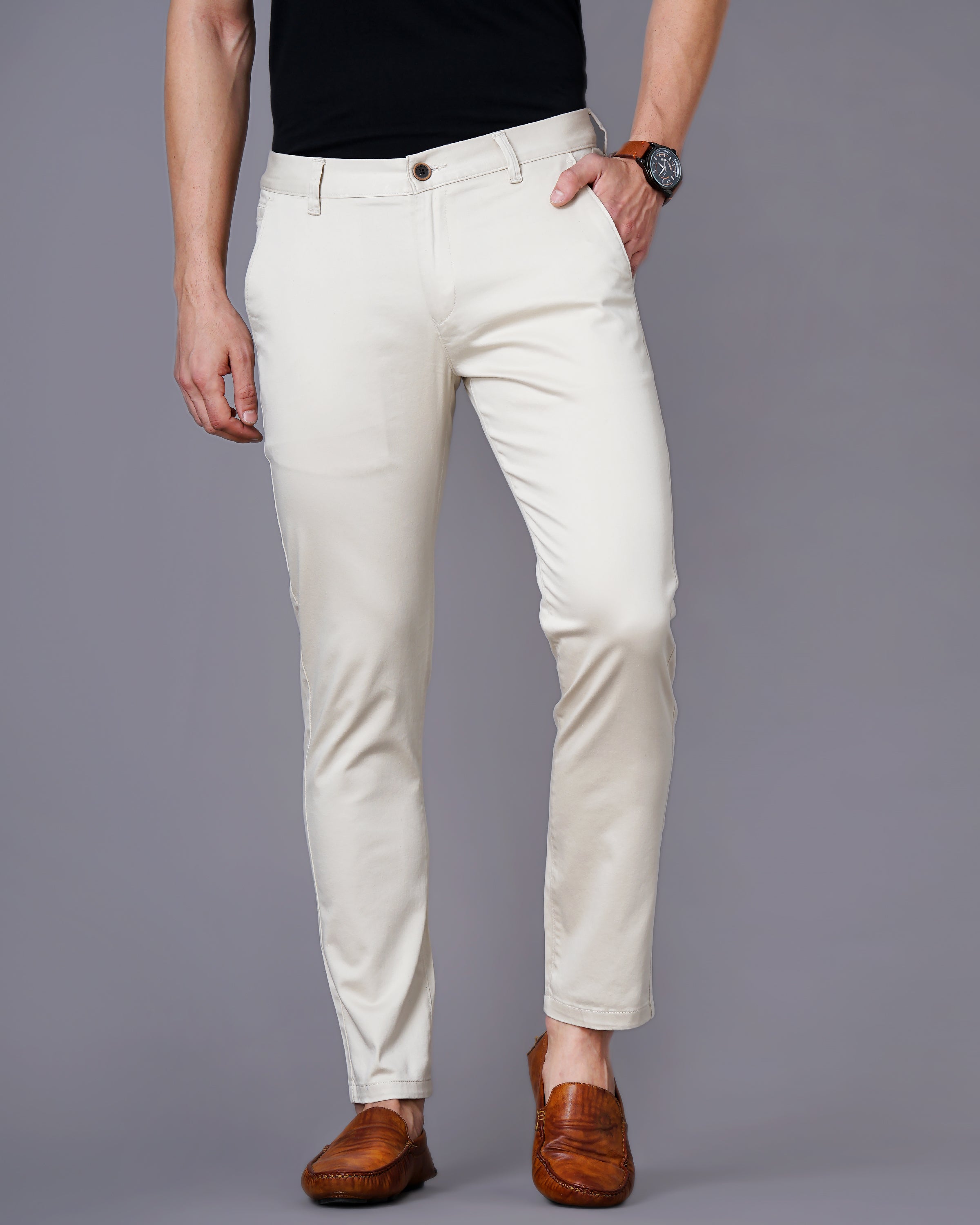 SLIM FIT FLAT FRONT TROUSER