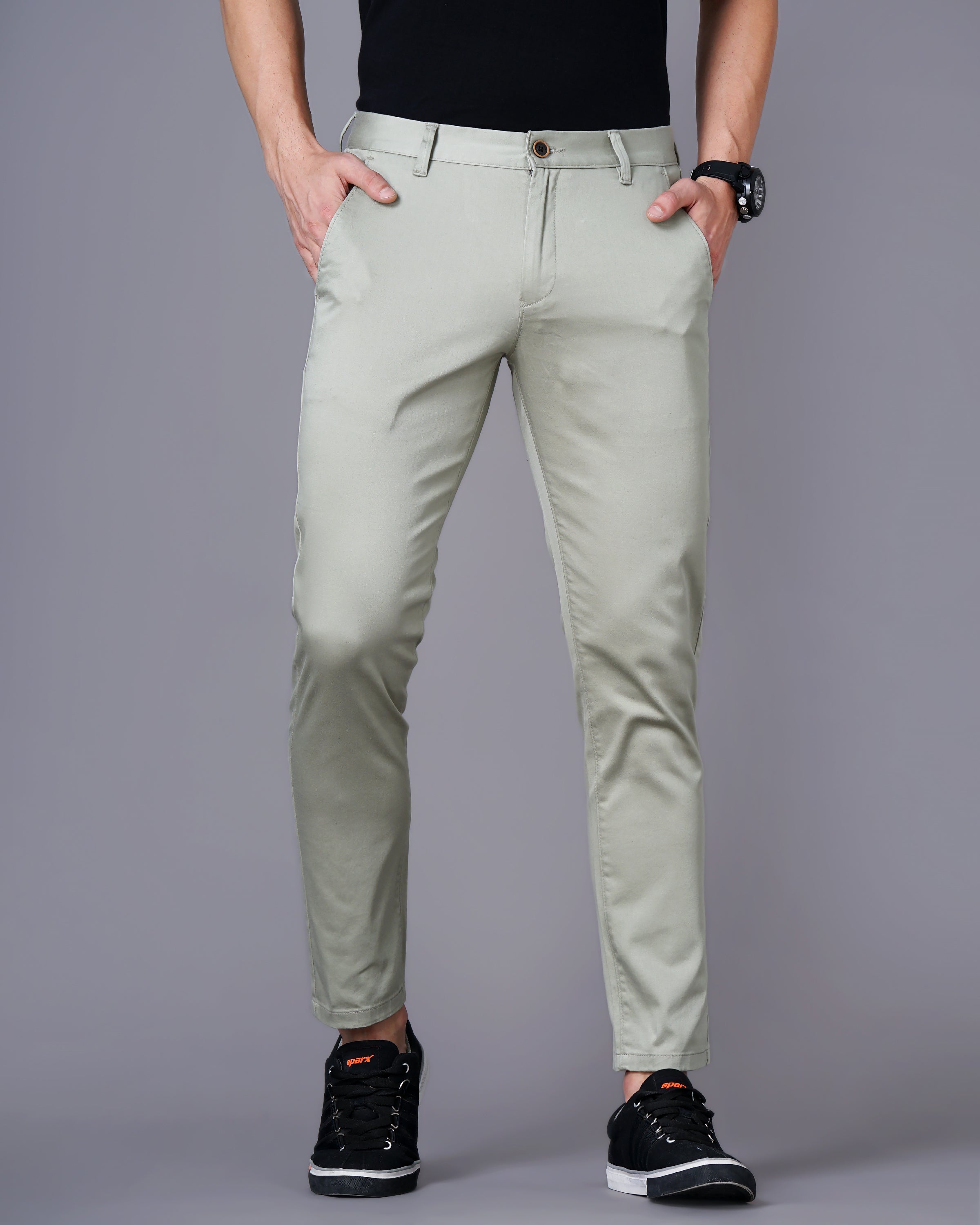 SLIM FIT FLAT FRONT TROUSER