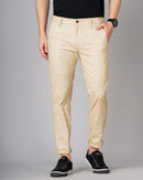 Heathered Slim Fit Flat-Front Chinos