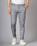 Heathered Slim Fit Flat-Front Chinos