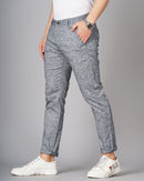 Heathered Slim Fit Flat-Front Chinos