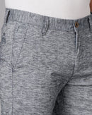 Heathered Slim Fit Flat-Front Chinos