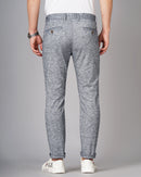 Heathered Slim Fit Flat-Front Chinos