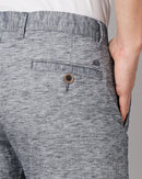 Heathered Slim Fit Flat-Front Chinos