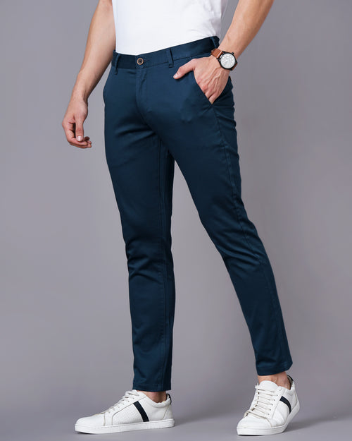 Slim Fit Flat-Front Trousers
