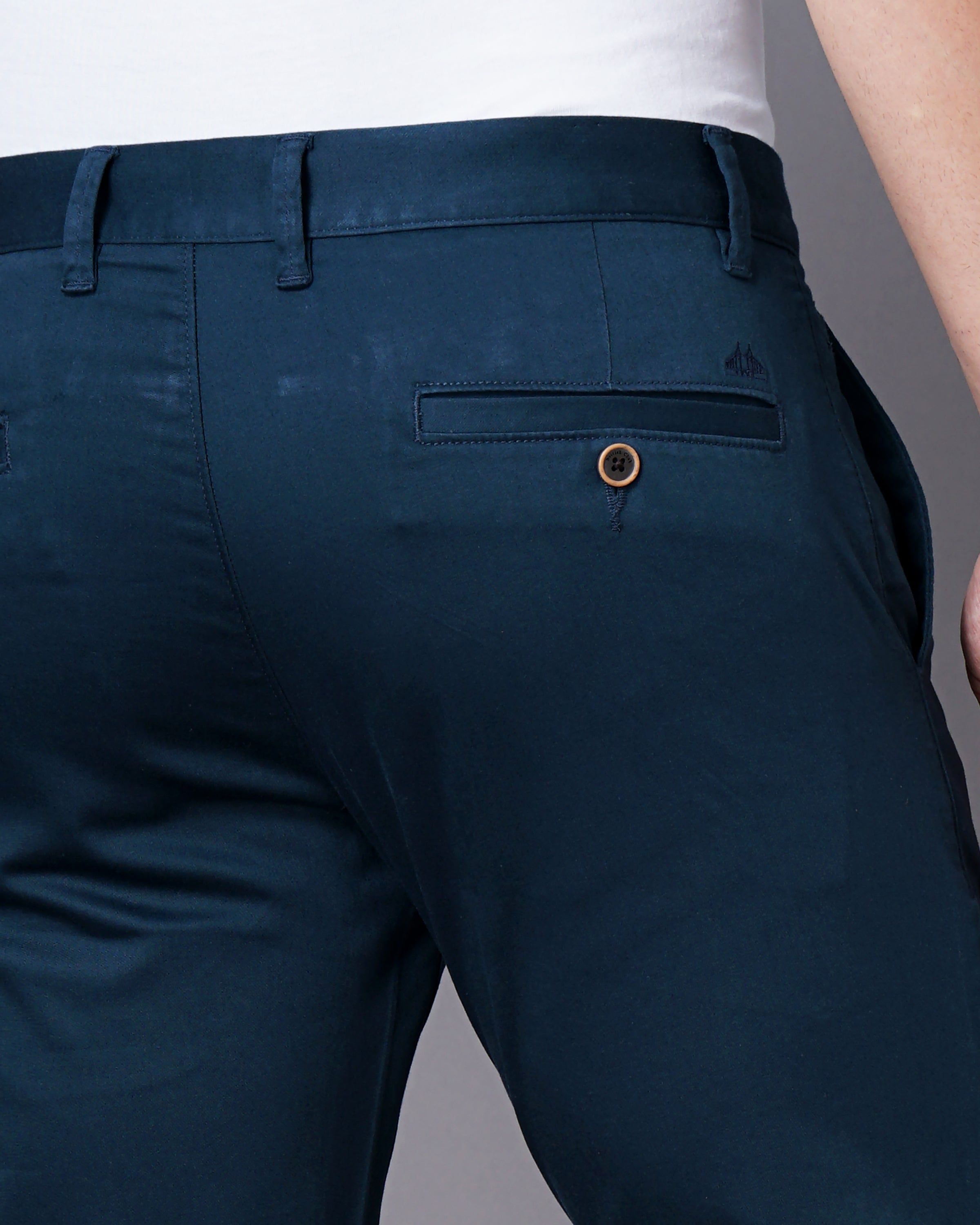 Slim Fit Flat-Front Trousers