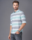 Slim Fit Striped Casual Shirt