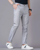 Heathered Slim Fit Flat-Front Chinos