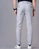 Heathered Slim Fit Flat-Front Chinos