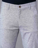 Heathered Slim Fit Flat-Front Chinos